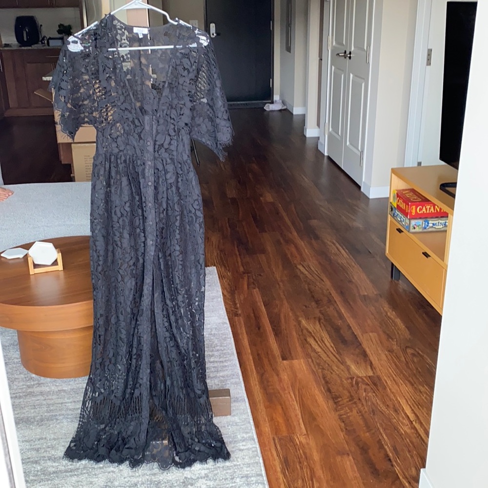 Black lace dress cover up